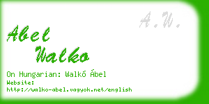 abel walko business card