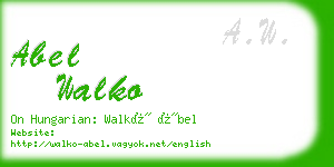 abel walko business card